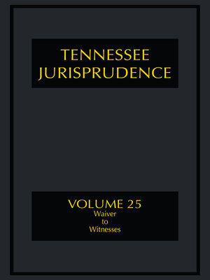 cover image of Tennessee Jurisprudence